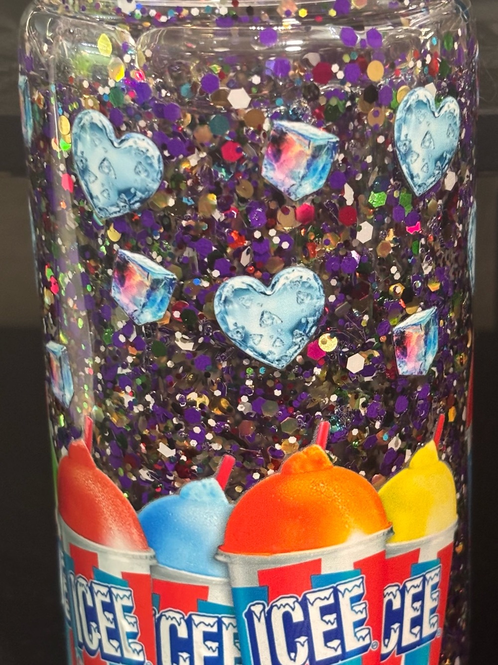 16oz snow globe cup ICEE(HANDMADE). All cups are sealed and cured.